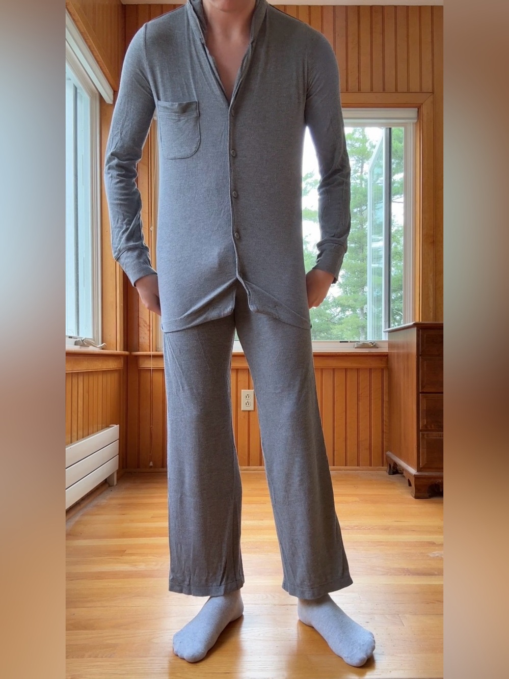 SKIMS Soft Lounge Sleep Set in Heather Grey